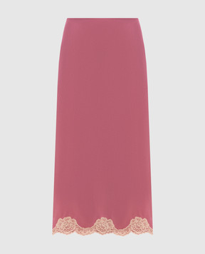 Valentino Pink skirt with lace 8B0RAF309VQ