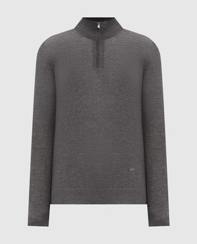 ISAIA Gray cashmere and silk sweater MG8474YP002