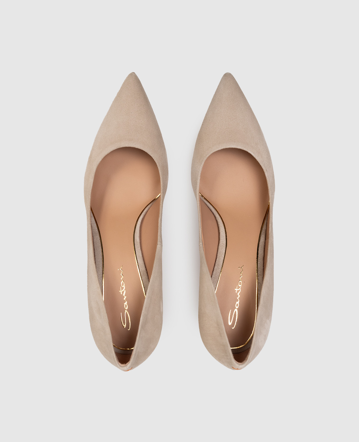 

Beige suede shoes Santoni