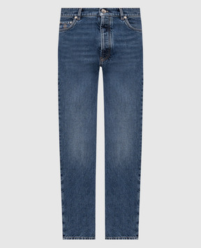 Brunello Cucinelli Blue jeans with a patch M241PO2090