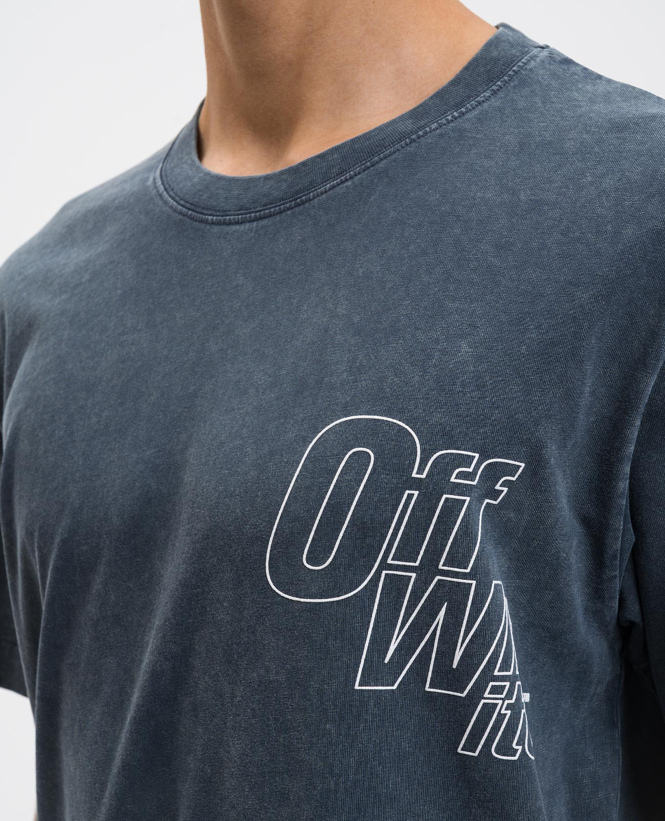 

Blue t-shirt with logo print Off-White, Navy blue