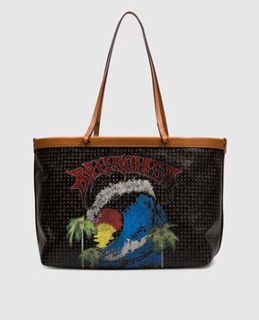 Balenciaga Brown Select printed tote bag A000QA2ACQF