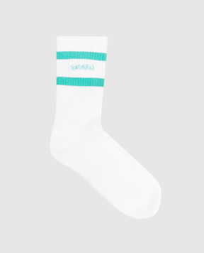 Sporty & Rich Socks with contrasting logo embroidery AC026712300WH90