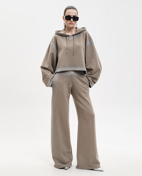 Off-White Brown Spray sweatpants 2CH027S26FLE001