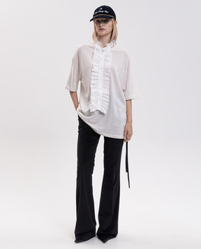 Ann Demeulemeester Idun ivory collared T-shirt B0014674FA206
