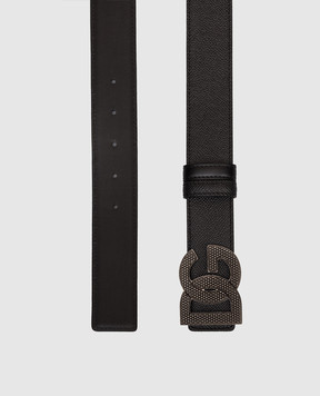 Dolce&Gabbana Black leather belt with logo BC4943AG651
