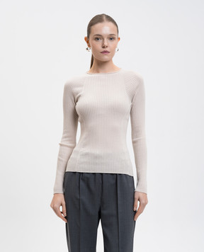Max & Co Beige OSANNA ribbed wool jumper OSANNA