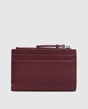 Gianni Chiarini Burgundy leather wallet with logo print PF6003GRN