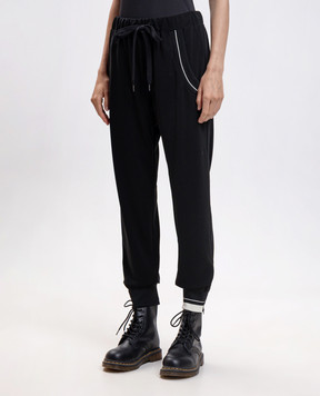 Y`S Yamamoto Black sweatpants with contrast stripes YVP05529