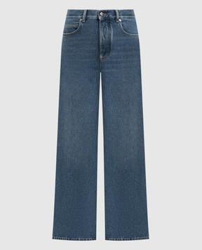 Bottega Veneta Blue flared jeans with logo patch 864997V69P0