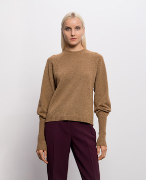 Twinset Brown wool and cashmere jumper 262TP3512