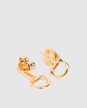 Reco Gold earrings in a branded shape OR395