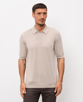 Cashmere&Whiskey Beige polo with silk M54251031