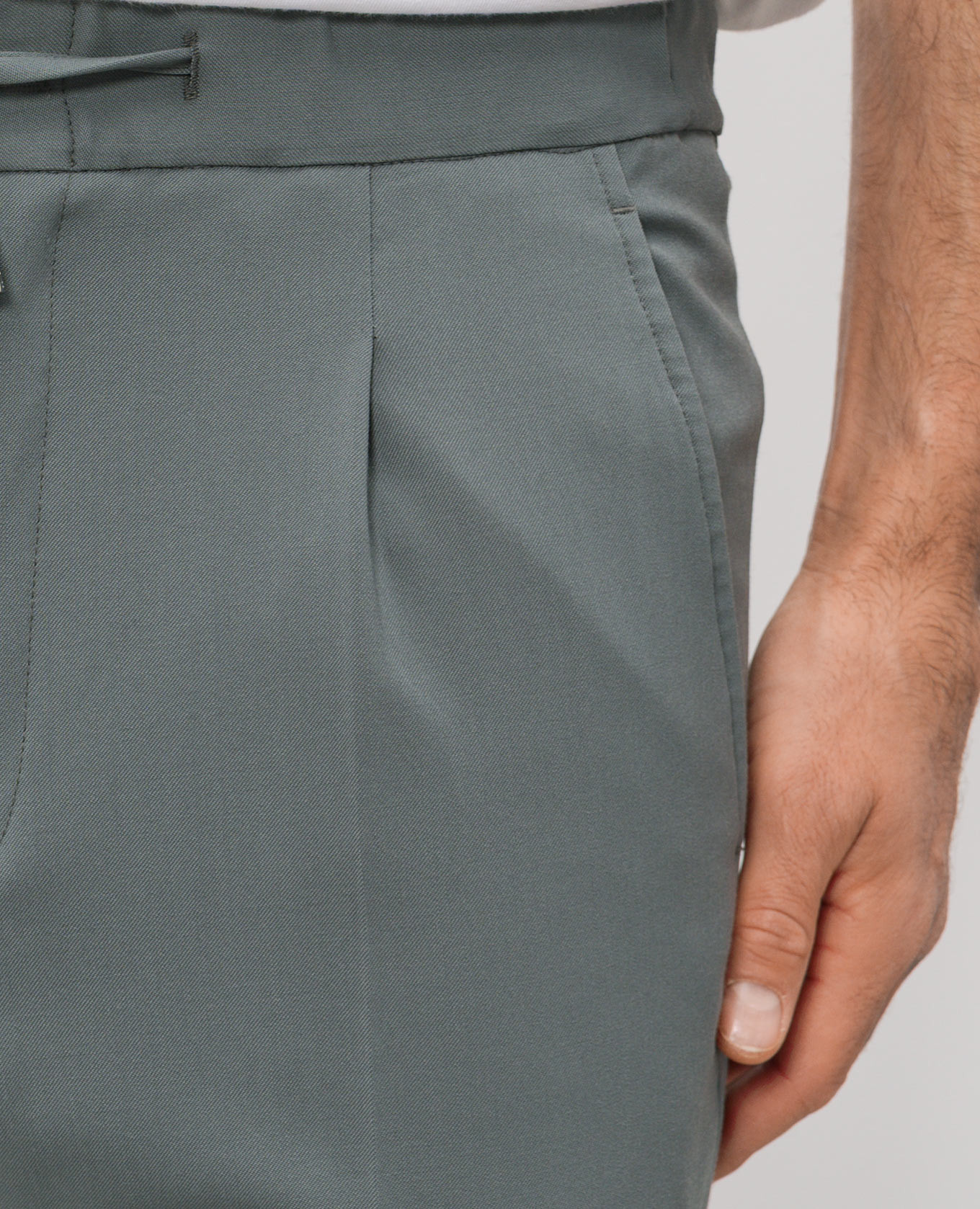 Green wool pants Enrico Mandelli 5