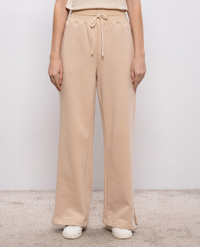 Twinset Beige sweatpants with logo embroidery 261TP2171