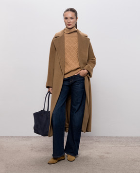 Max Mara Brown BAMBOLA sweater made of wool and cashmere MXMBAMBOLA