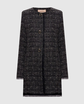 Twinset Black tweed coat 262TP2085
