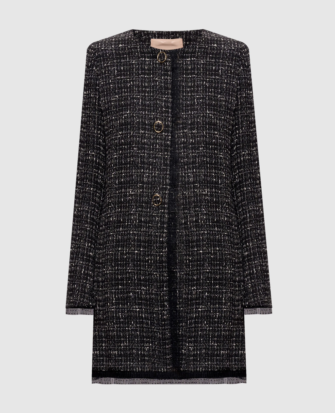 Black tweed coat Twinset