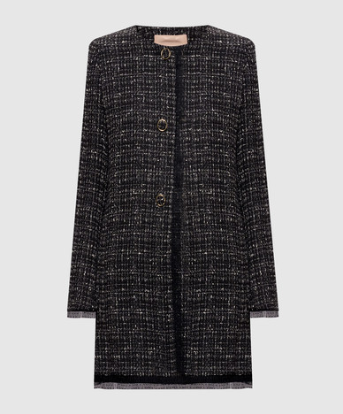 Black tweed coat