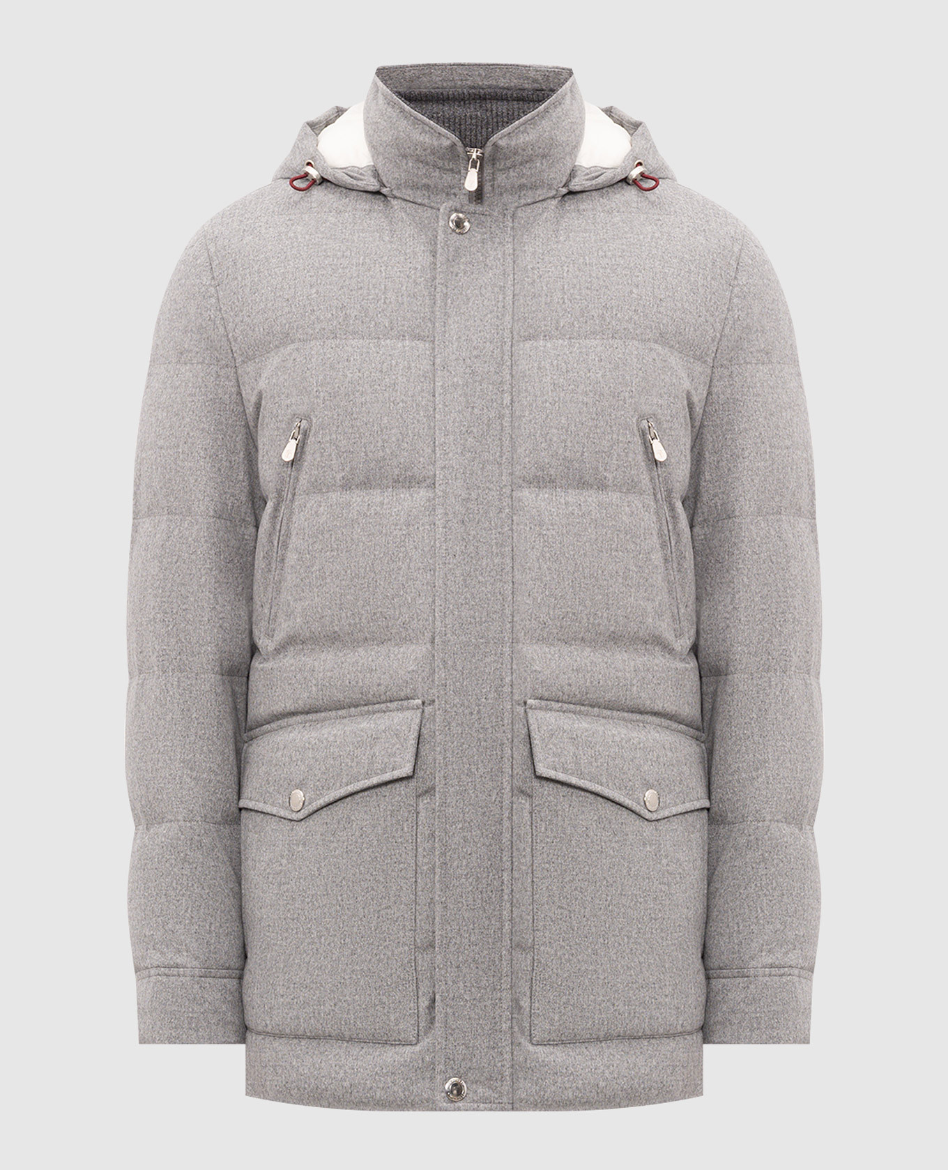 Grey wool down jacket