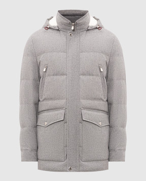 Brunello Cucinelli Grey wool down jacket MM4701823