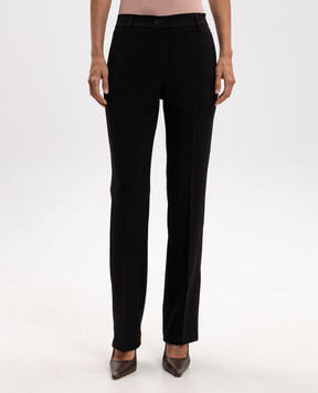 Twinset Black pants with textured logo 262TF2011