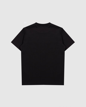 Balmain Children's black T-shirt with embroidered logo BY8Q81Z3672810