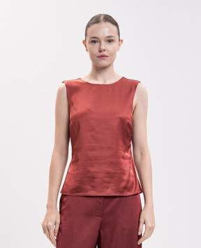 Peserico Red top with monil chain E0816206638