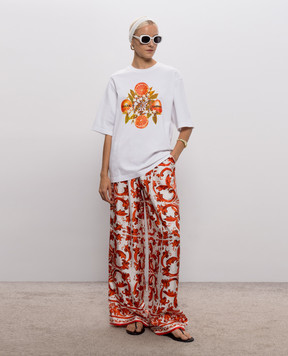 Dolce&Gabbana White T-shirt with print F8V78TGDDVN