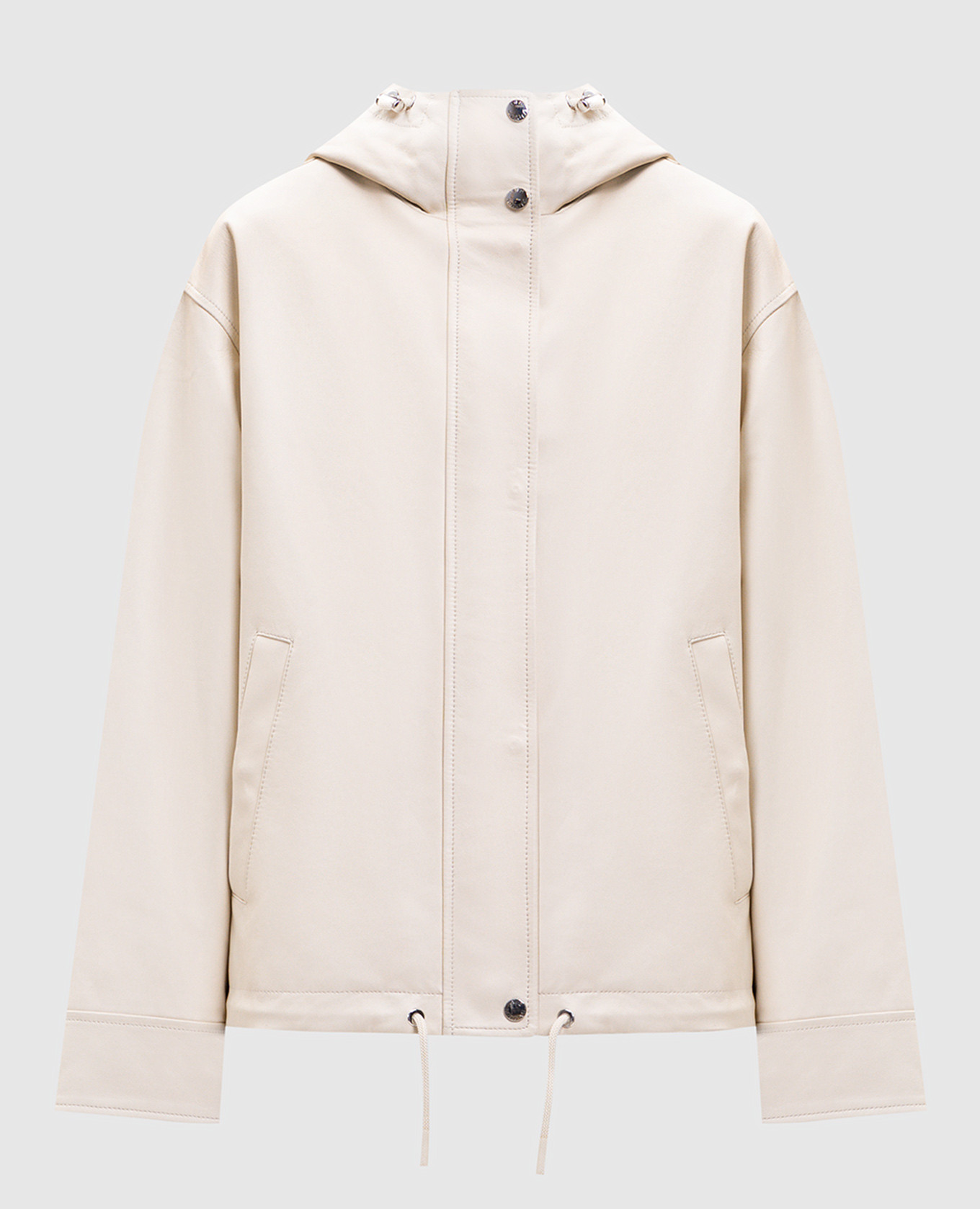 Ivory leather jacket