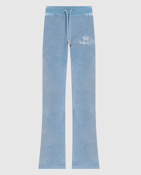 Sporty & Rich Juicy blue velour sweatpants PA067716690BL50