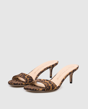 Babe Pay Pls Leopard print suede mules 274503ZA021S