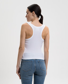 Vetements White ribbed top WE76TT534W