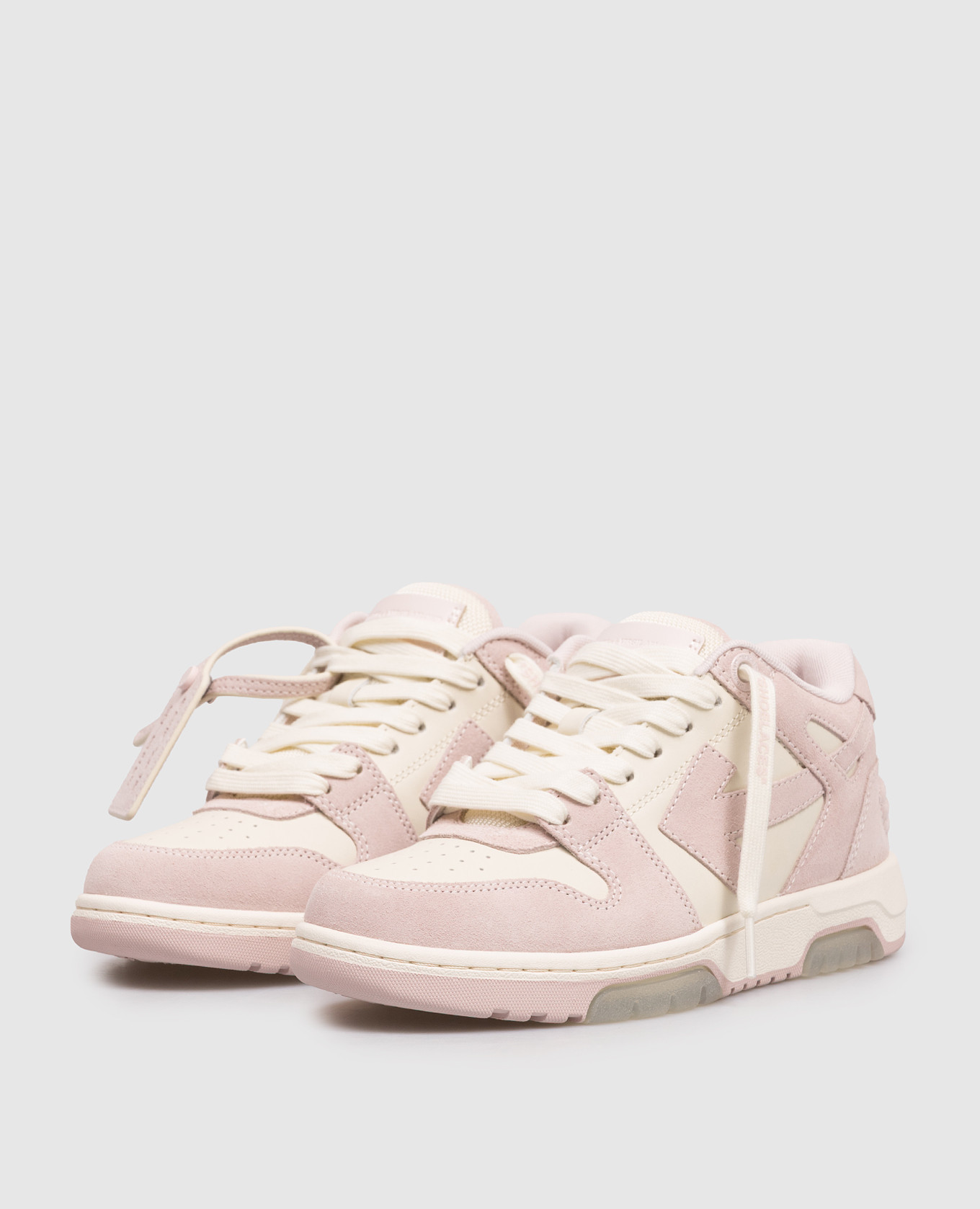 

Out Of Office pink leather sneakers Off-White