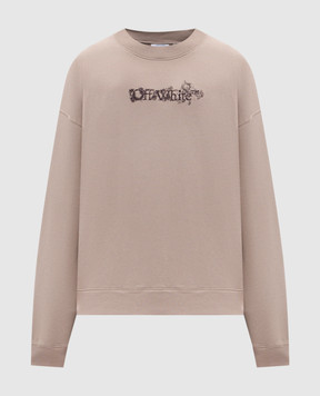 Off-White Burgundy Heraldic Arrow Sweatshirt 44MBA054S26F003