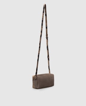 Khaite Kye beige leather bag with reptile print H30411055