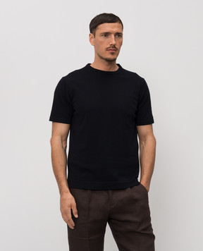 Woolrich Navy blue t-shirt with logo patch CFWOKN0355MRUF0787