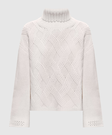 Ivory wool and cashmere sweater