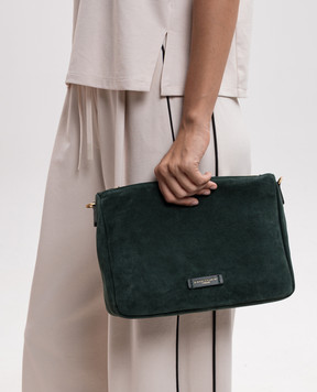 Gianni Chiarini Green suede bag Nora BS10225CMPL