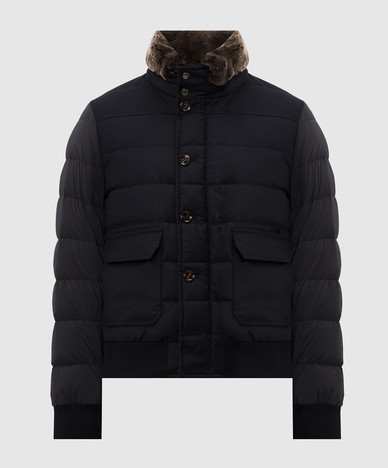 Blue down jacket FANTONI