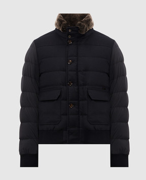 MooRER Blue down jacket FANTONI FANTONIOSL