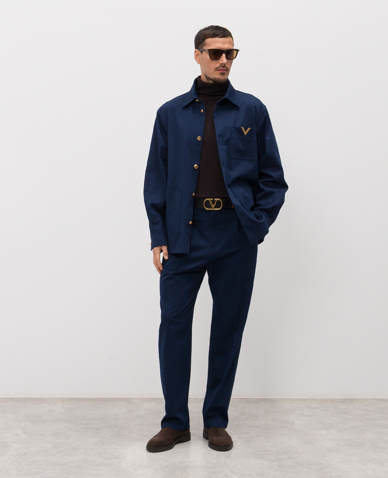 

Blue shirt with monogram Valentino