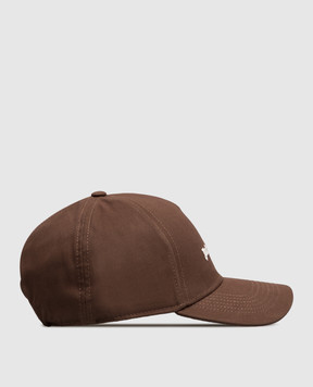 Palm Angels Brown cap with logo embroidery PAMLB001FB001w