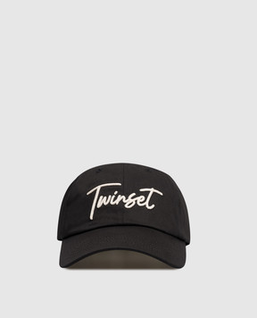 Twinset Black cap with logo 261TA4390