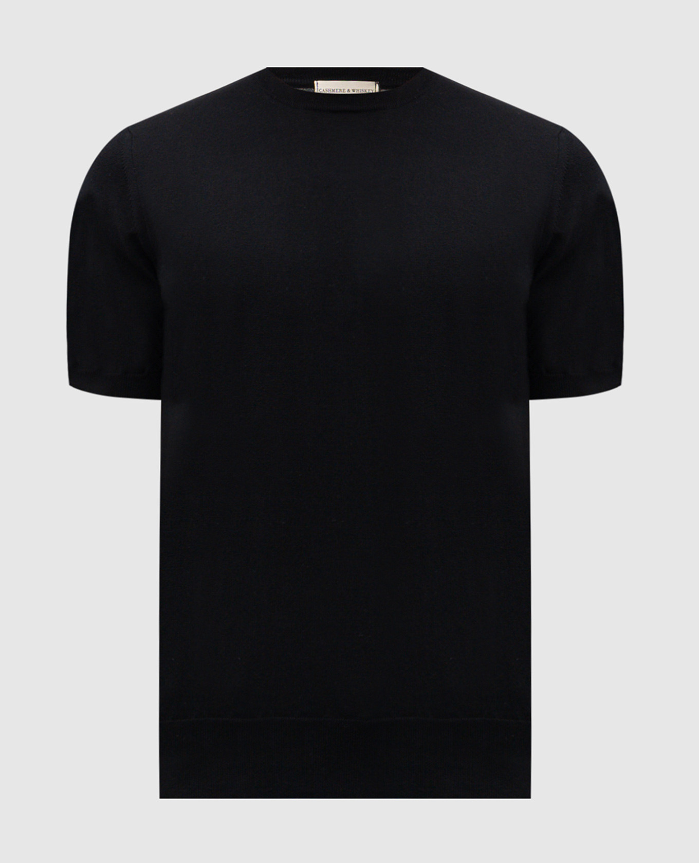 Black T-shirt with silk