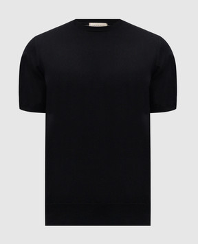 Cashmere&Whiskey Black T-shirt with silk FS03