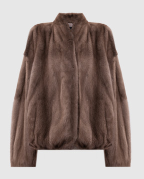 Elpidio Loffredo Brown mink fur coat VIS011AN21