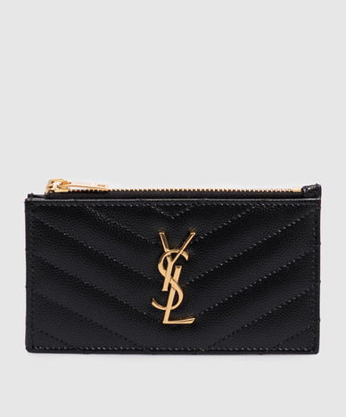 Cassandre black leather cardholder