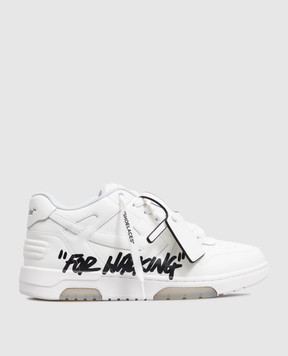 Off-White Out Of Office "For Walking" black leather sneakers M189C9L01A
