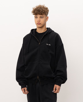 Vetements Black sports jacket with embroidery MH27ZU222Bm